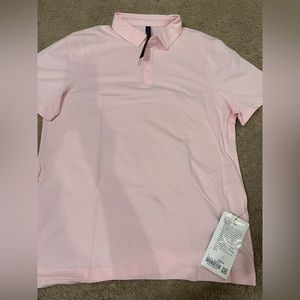 light pink polo